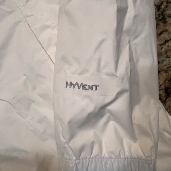 The North Face Womens M White HyVent Hooded Windbreaker Hooded Lined Waterproof - Picture 11 of 11